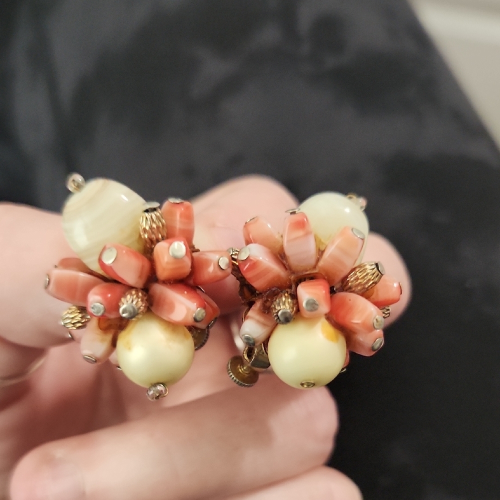 Vintage‎ Vendome Floral Cluster Earrings